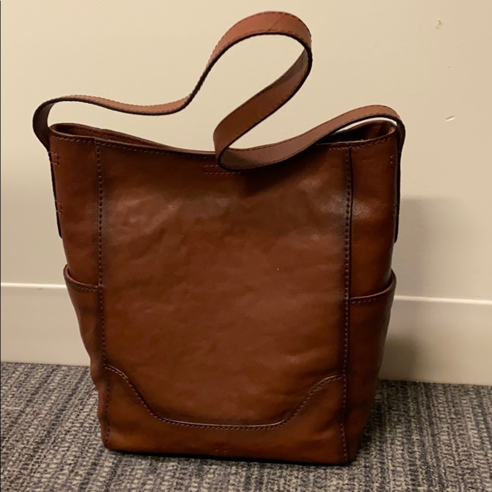 NWT FRYE Leather Side Pocket Hobo Shoulder Bag
